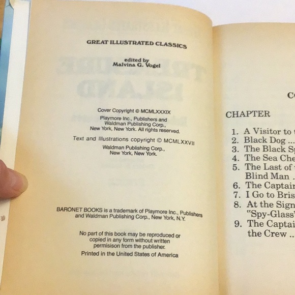 COPY - 🎉2/15.00🎉Treasure Island (Great Illustrated Classics) hardcover 1989 rar… - Picture 6 of 8